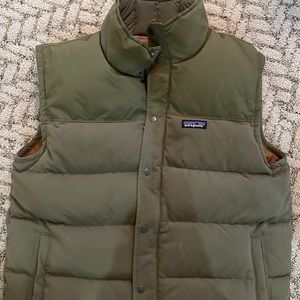 Patagonia Down Vest - Size L - Olive green / Brown